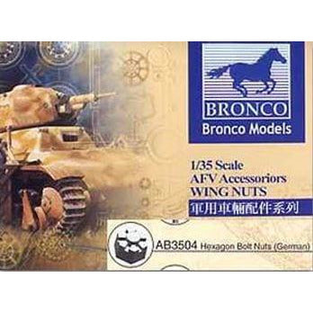 AFV Accessories AB3504 Hexagon Bolt Nuts (German) 1/35 by Bronco