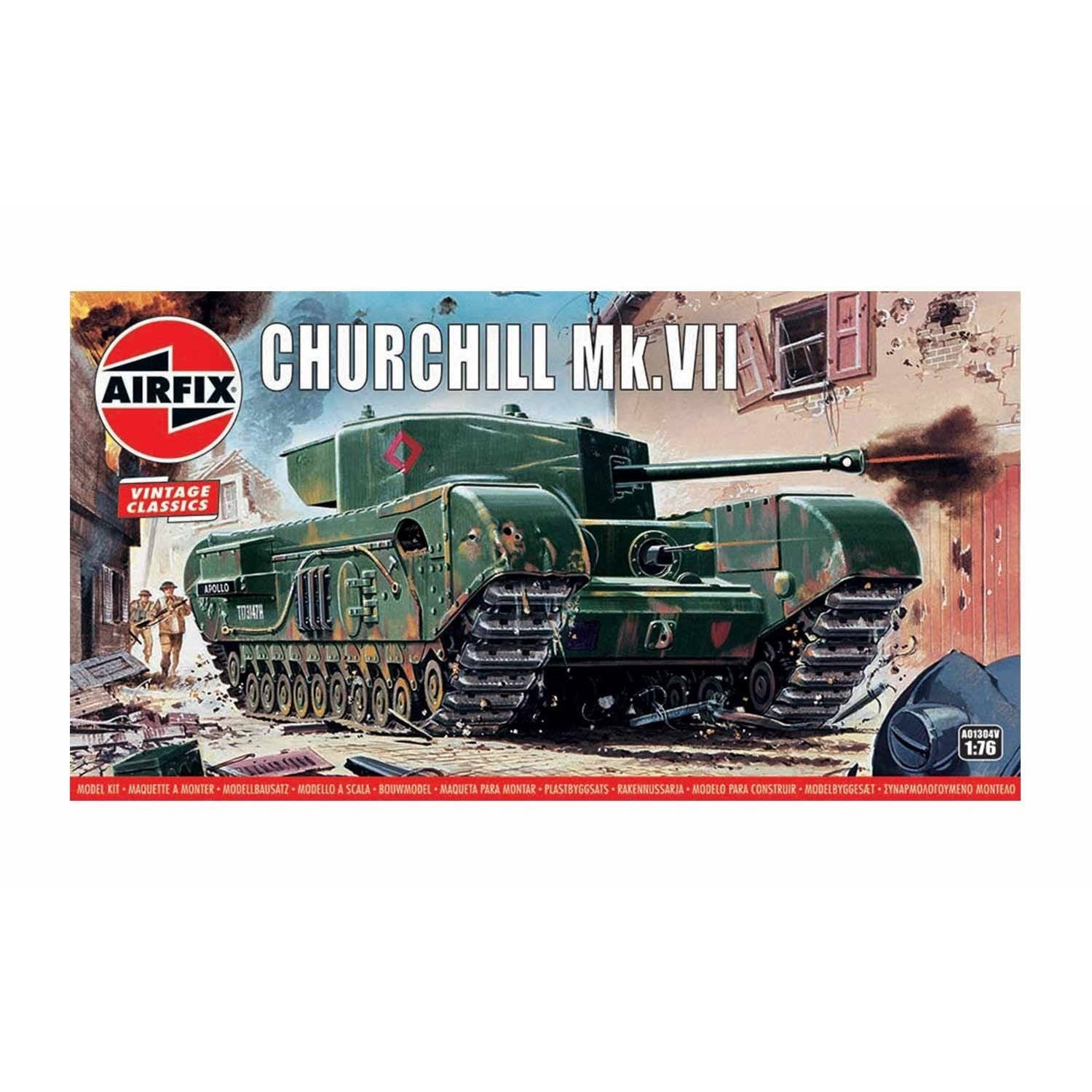 British Churchill MK.VII Tank 1/76 #01304 by Airfix