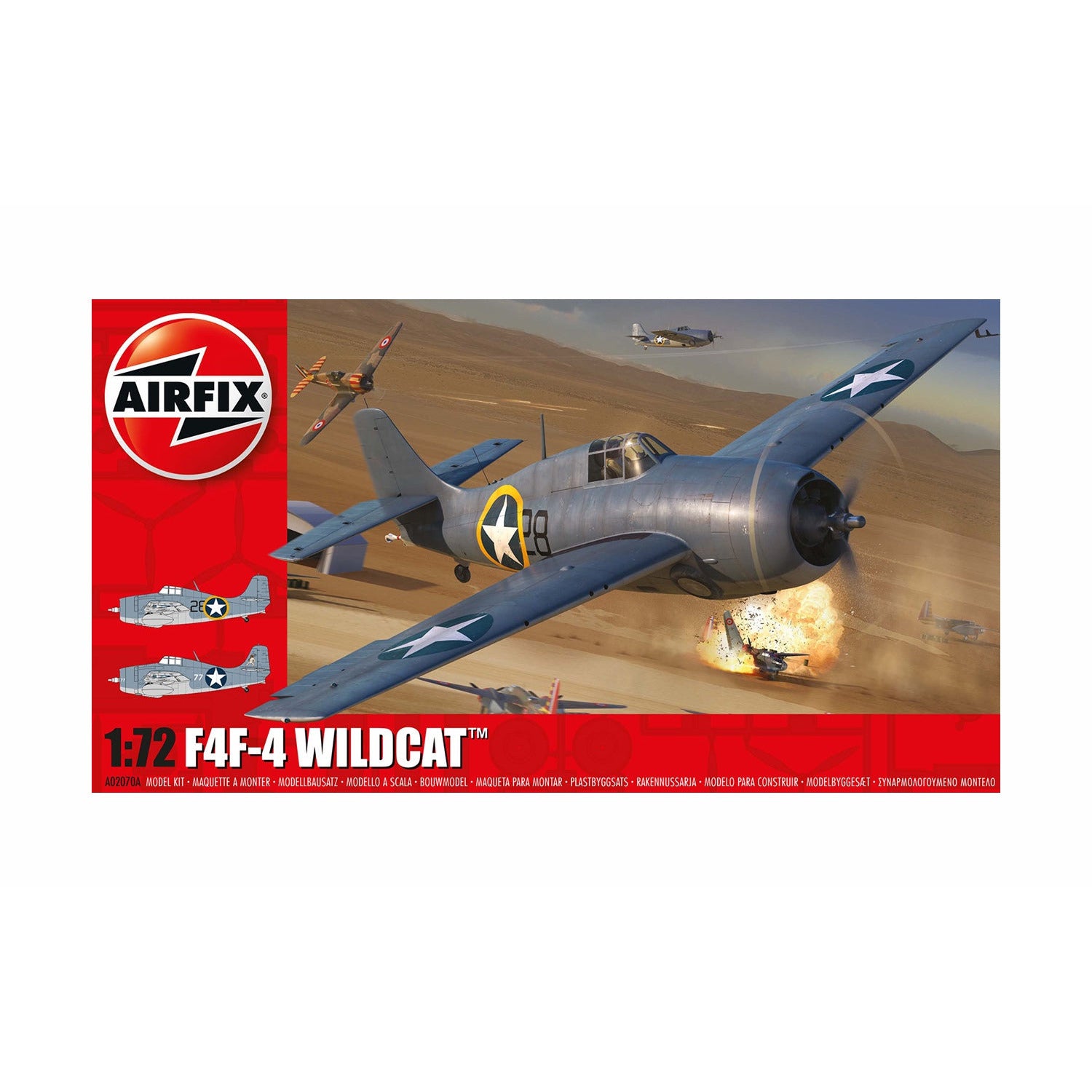 Grumman F4F-4 Wildcat 1/72 #02070A by Airfix