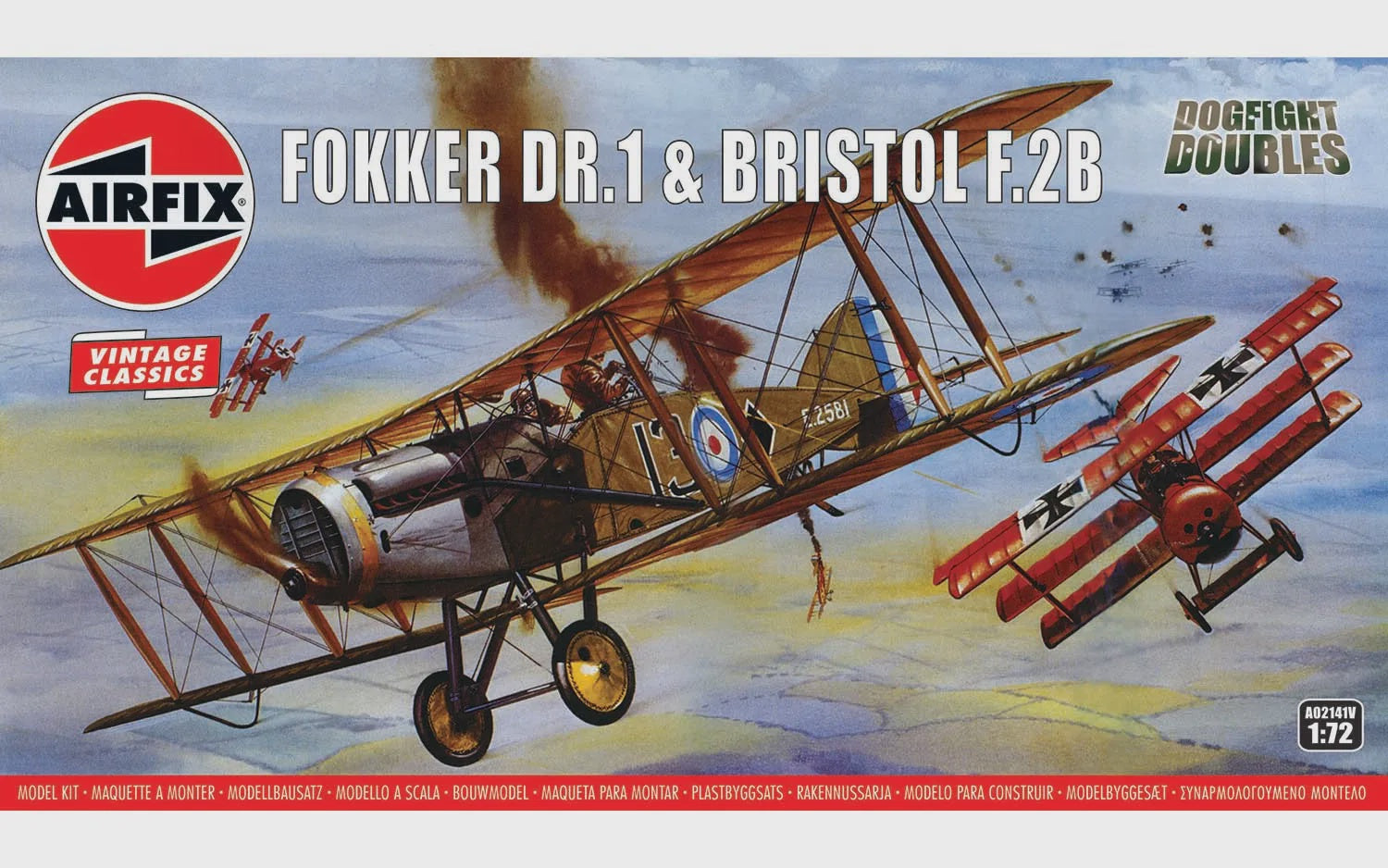 Fokker DR1 & Bristol F.2B Dog Fight 1/72 #0214V by Airfix