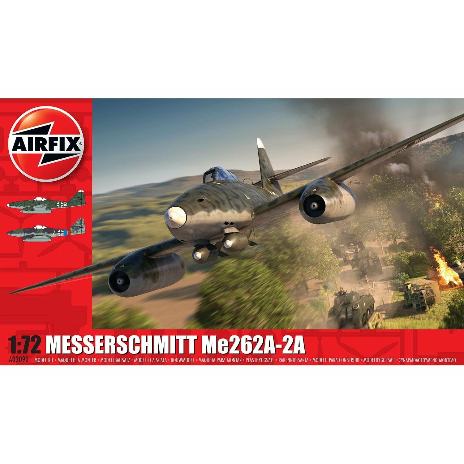 Messerschmitt ME262A-2A Sturmvogel 1/72 #03090 by Airfix