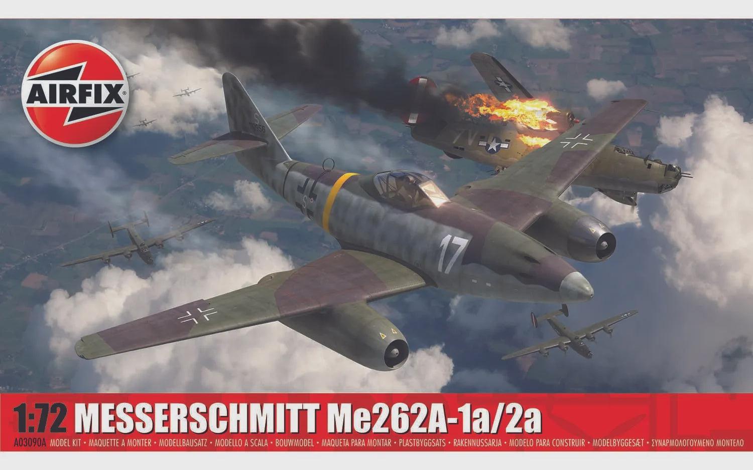 Messerschmitt Me262-1A/2A 1/72 #03090A by Airfix