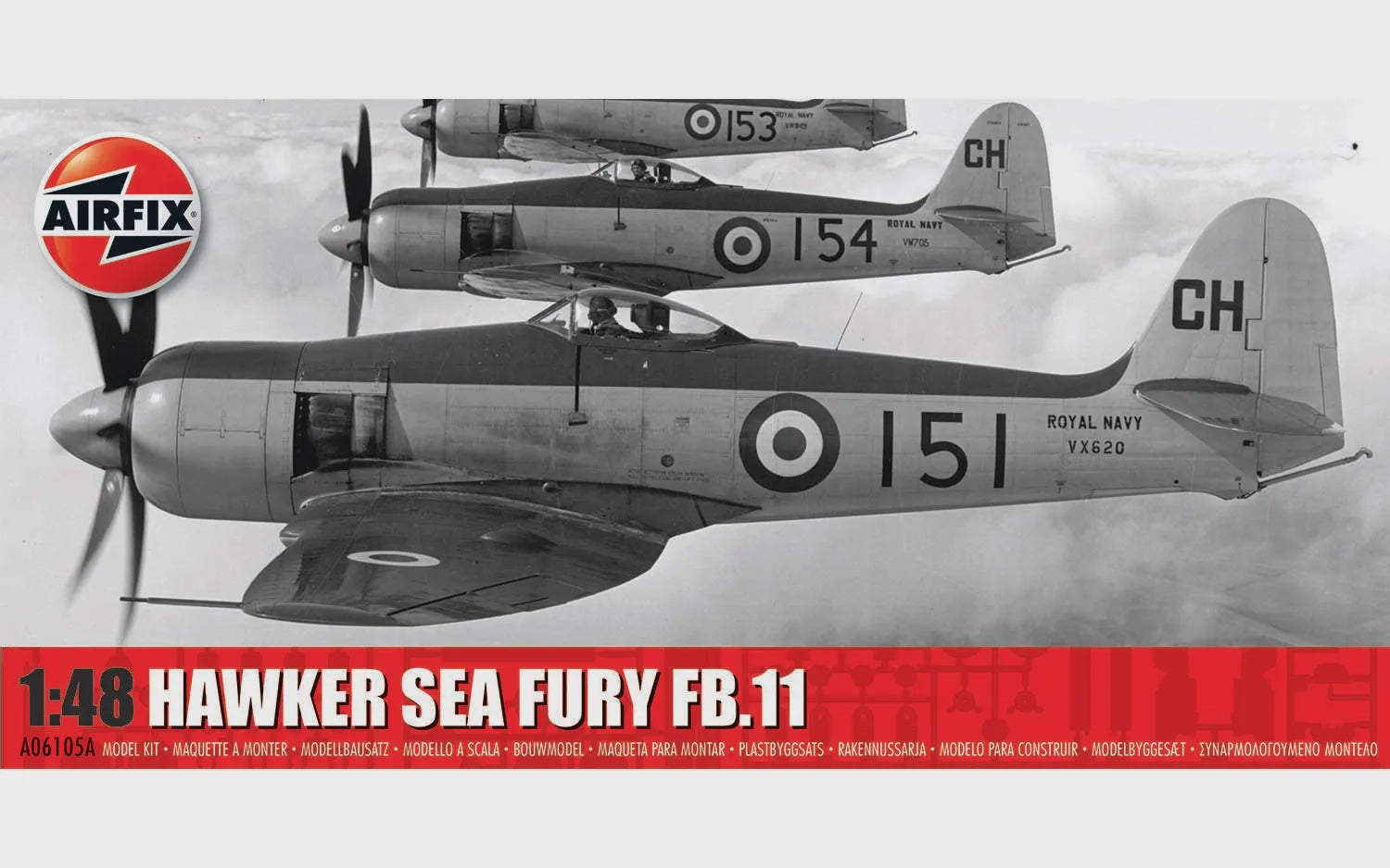 Hawker Sea Fury FB.II 1/72 #06105A by Airfix