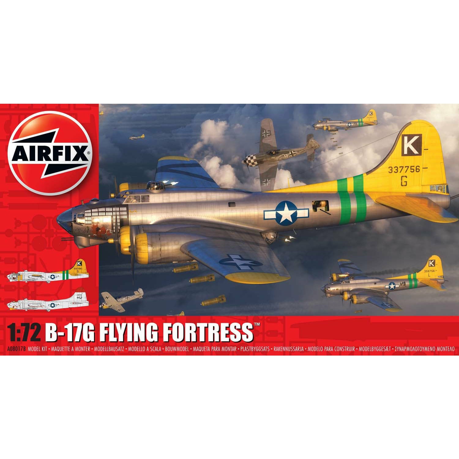 Boeing B17G Flying Fortress 1/72 #08017B by Airfix