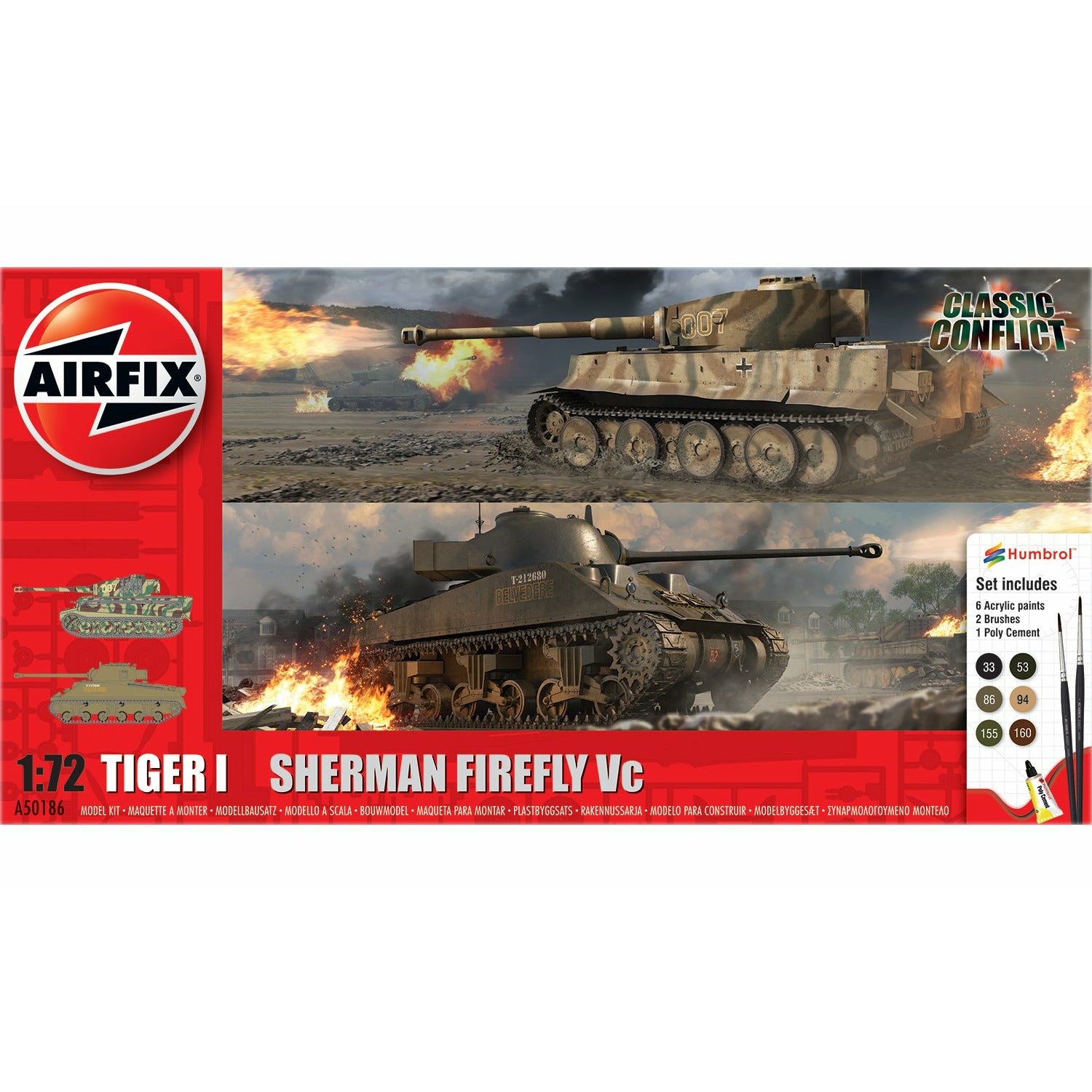 Tiger I vs. Sherman Frifly Classic Conflict 1/72