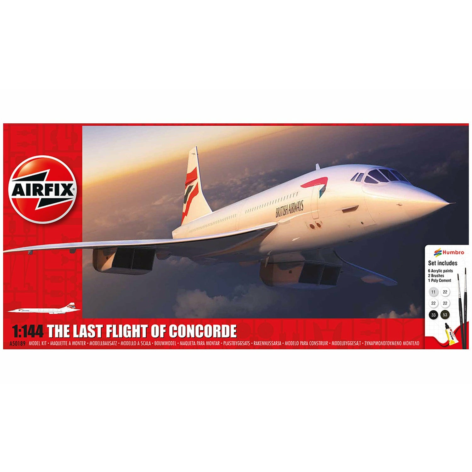 Concorde Gift Set 1/144 #50189 by Airfix