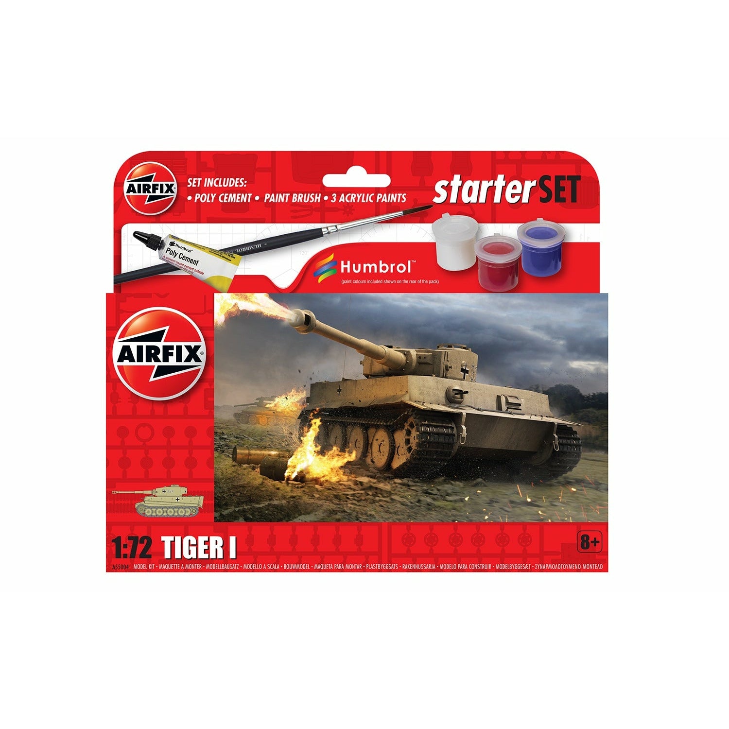 Tiger I Beginner Set #55004 by Airfix 1/72