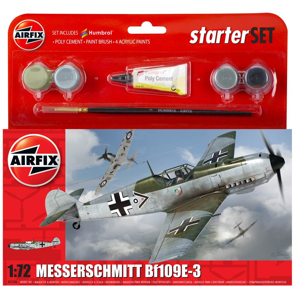 Messerschmitt Bf109E-3 Starter Set 1/72 #55106A by Airfix