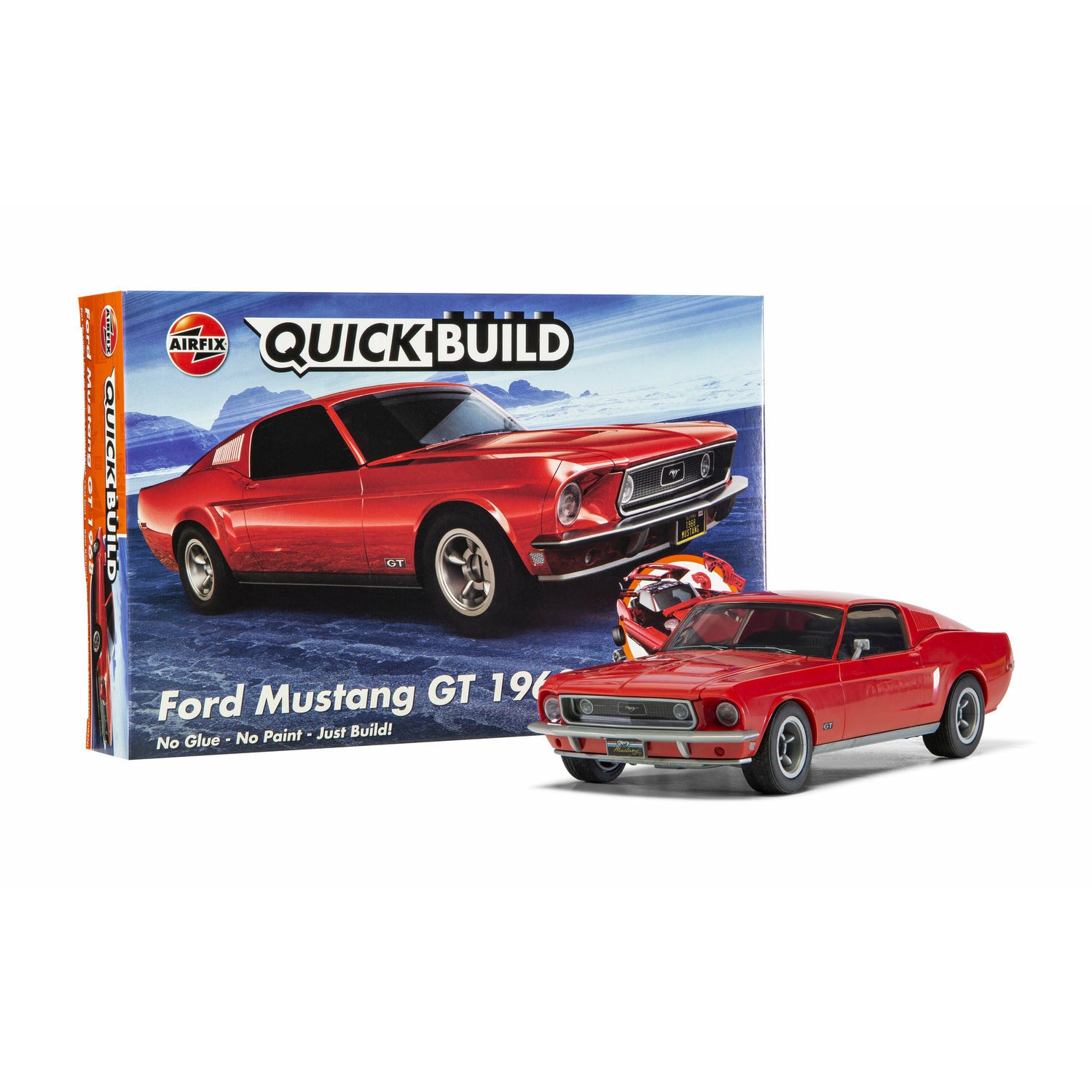 Ford Mustang Gt 1968 1/24 Quick Build Car Kit #J6035