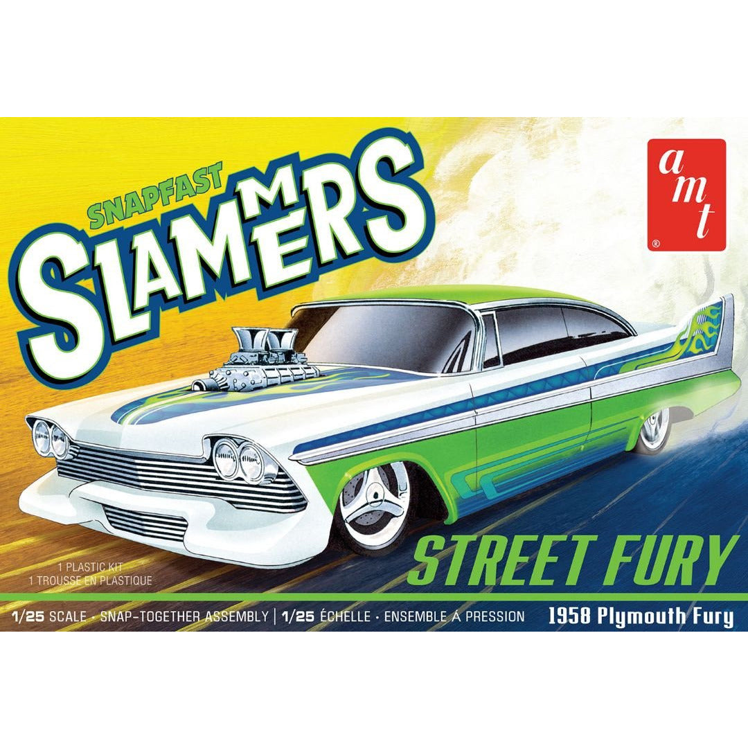 1958 Plymouth Fury Street Slammers 1/25 Snap Kit #1226M by AMT