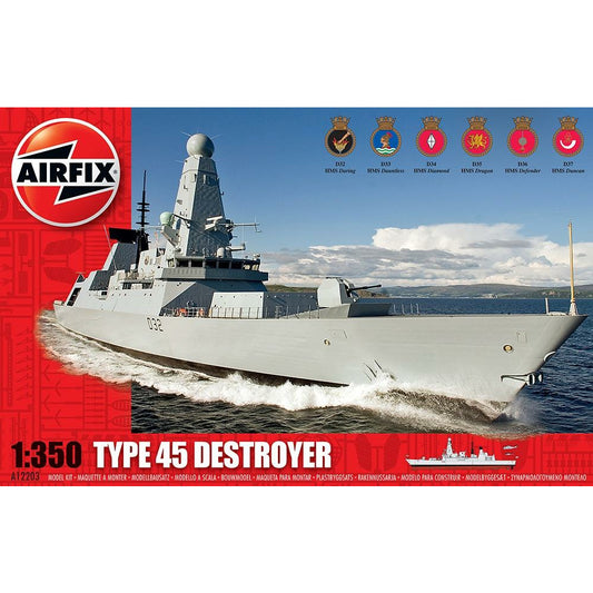 Type 45 Destroyer 1/350 Model Ship Kit #A12203 by Airfix