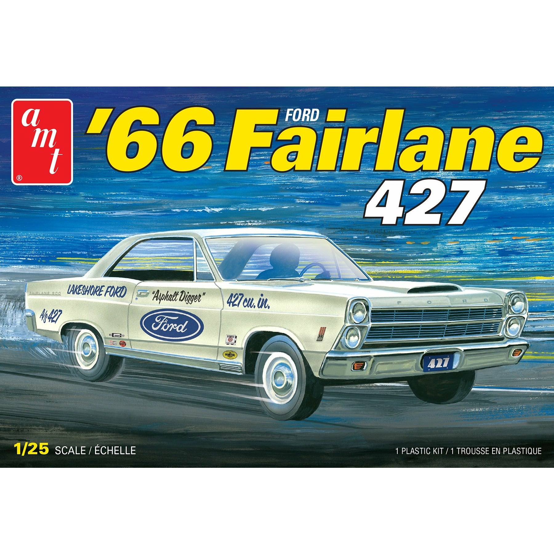 1966 Ford Fairlane 427 1/25 Model Car Kit #1263M/12 by AMT