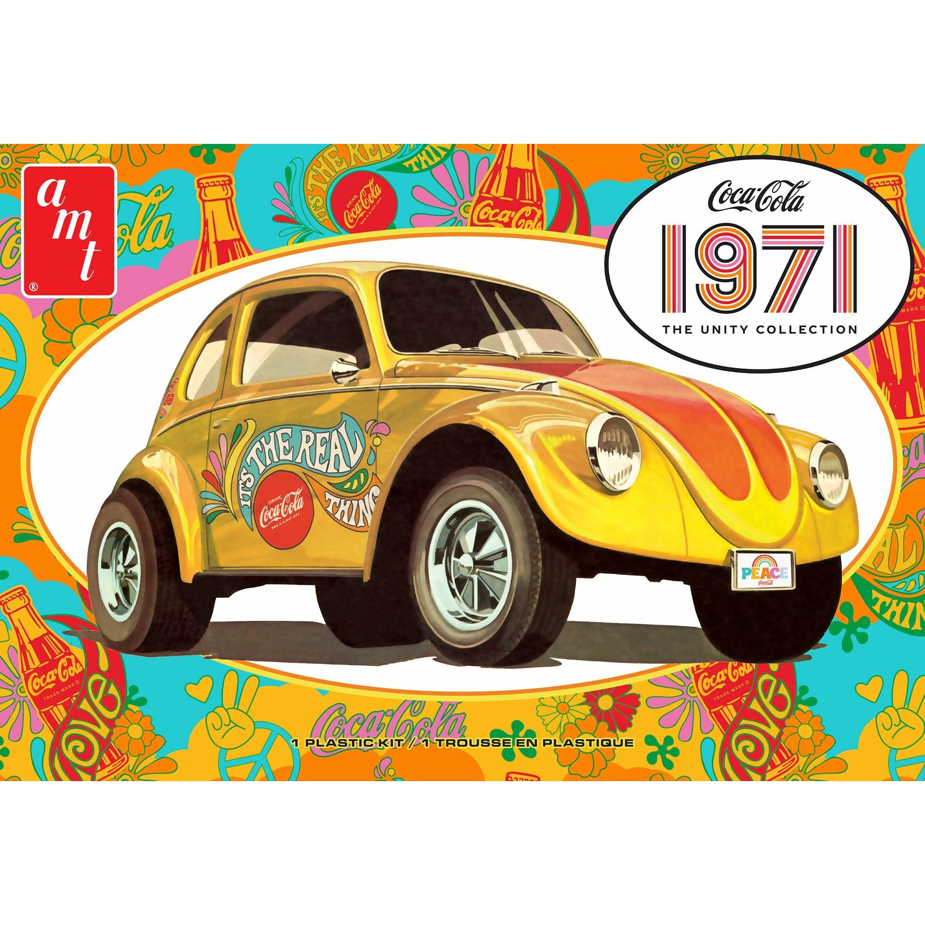 1971 Volkswagen Super Bug Unity Graphics (Coke) 1/25 Model Car Kit #1284 by AMT