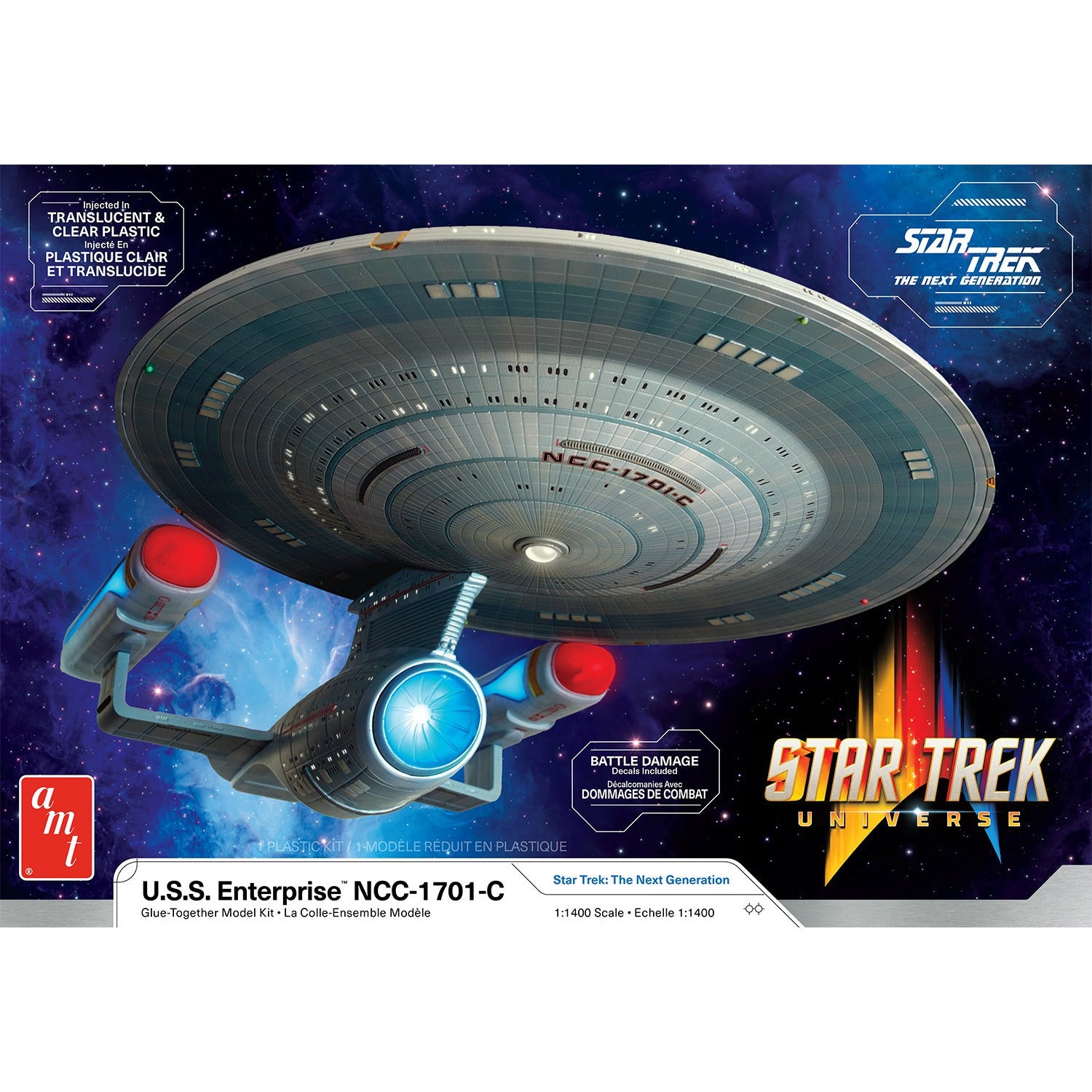 USS Enterprise NCC-1701-C 1/400 Star Trek Model Kit #1332 by AMT