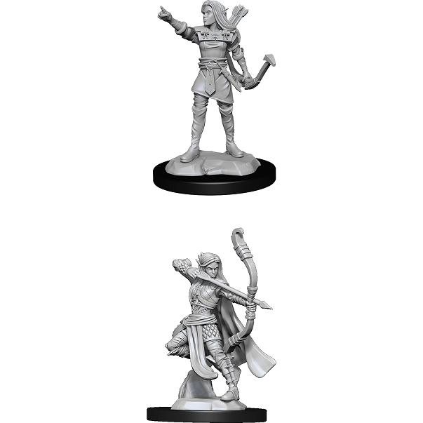 D&D Unpainted Mini - Elf Ranger Female 90143