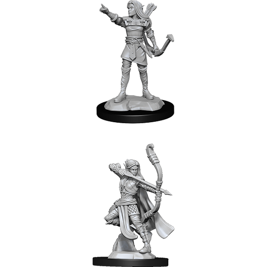 D&D Unpainted Mini - Elf Ranger Female 90143