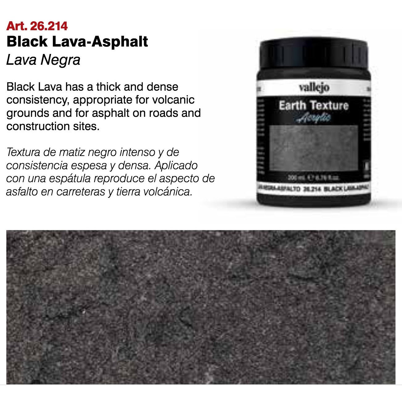 VAL26214 Black Lava Asphalt (200ml)