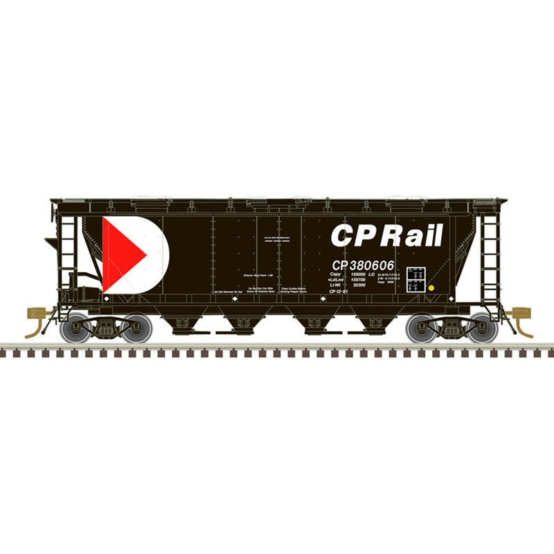 Atlas HO Slab Side Covered Hopper CP Rail Multimark Road #380621