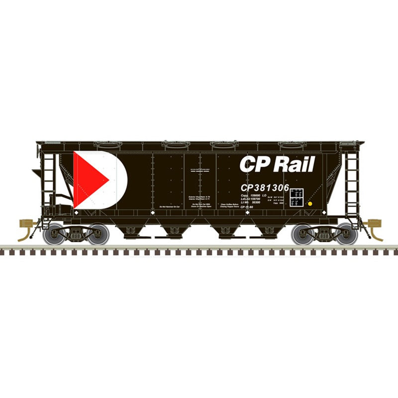 Atlas HO Slab Side Covered Hopper CP Rail Multimark Road #381277