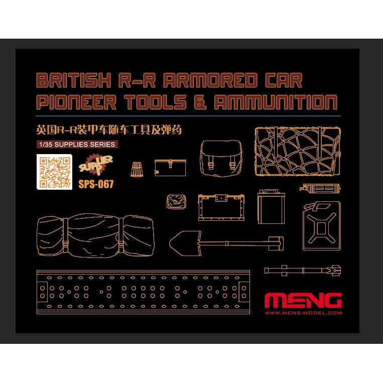 SPS-067 British R-R Armored Car Pioneer Tools & Ammo (RESIN) 1/35 by Meng