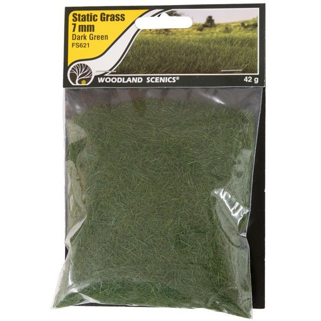 Woodland Scenics Static Grass - 7mm (Dark Green) WOO621