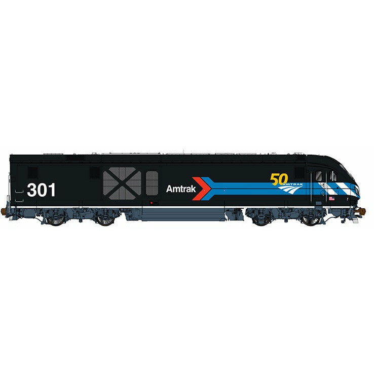 HO ALC-42 Charger w TCS WowSound DCC, Amtrak 50th Anniversary Black