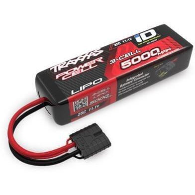 Traxxas 5000mAh 3S 11.1V 25C LiPo ID Connector Soft Case 135x29x44mm - TRA2832X