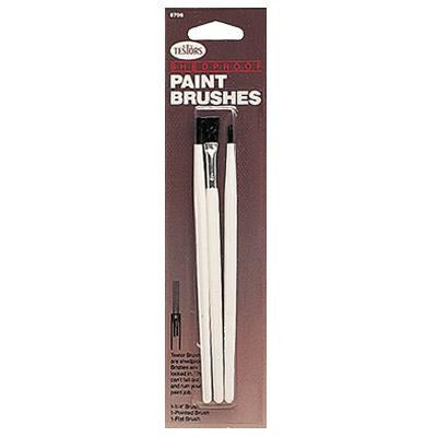 Testors 1 Flat, 1 Pointed & 1 1/4" Wide Flat Brush Set #281210