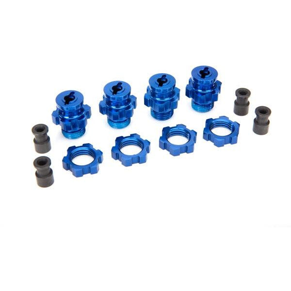 TRA6856X Aluminum 17mm Wheel Adapter Set (Blue) (4)