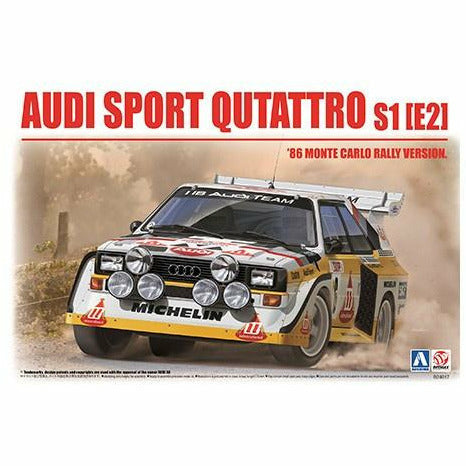 Beemax Audi Sport Quattro S1 E2 '86 Monte Carlo Rally Ver. 1/24 Model Car Kit #10398 by Aoshima