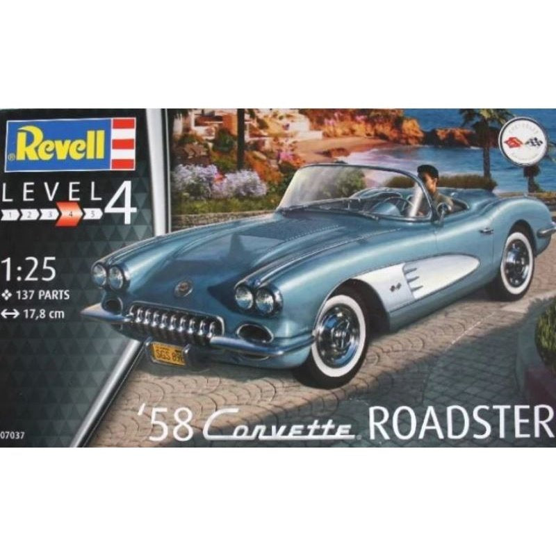 1958 Corvette Roadster 1/25 Model Car Kit #7037 by Revell