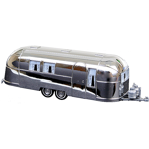 1958 Airstream Aluminum Camping Trailer Assembled Silver [HO]