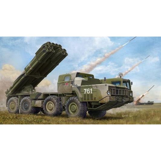Russian 9A52-2 Smerch-M multiple rocket launcher of RSZO 9k58 Smerch MRLS 1/35 by Trumpeter