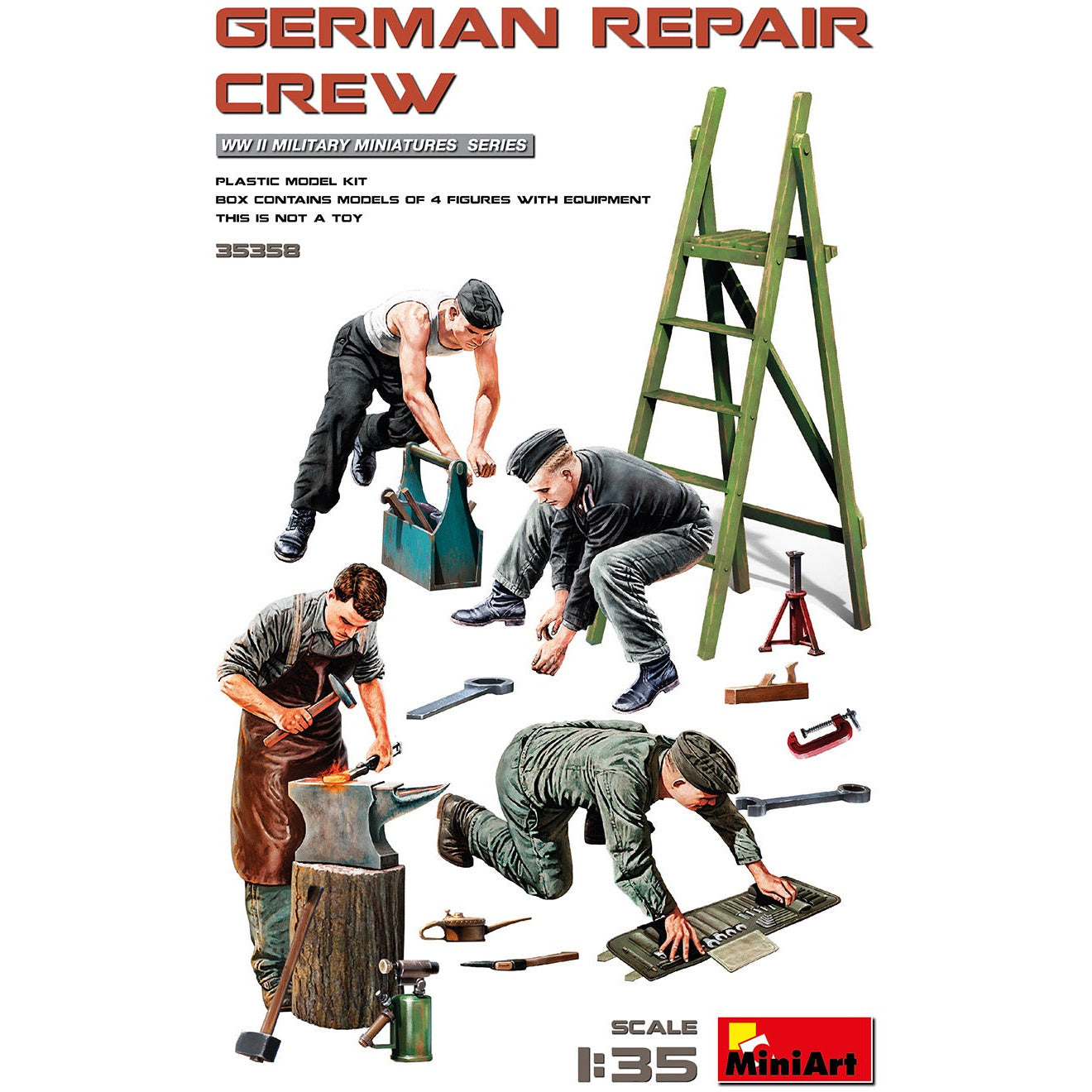 German Repair Crew #35358 1/35 Figure Kit by MiniArt