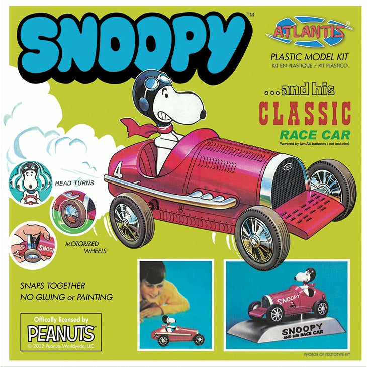 Snoopy and his Race Car #M6894 Peanuts Model Kit by Atlantis