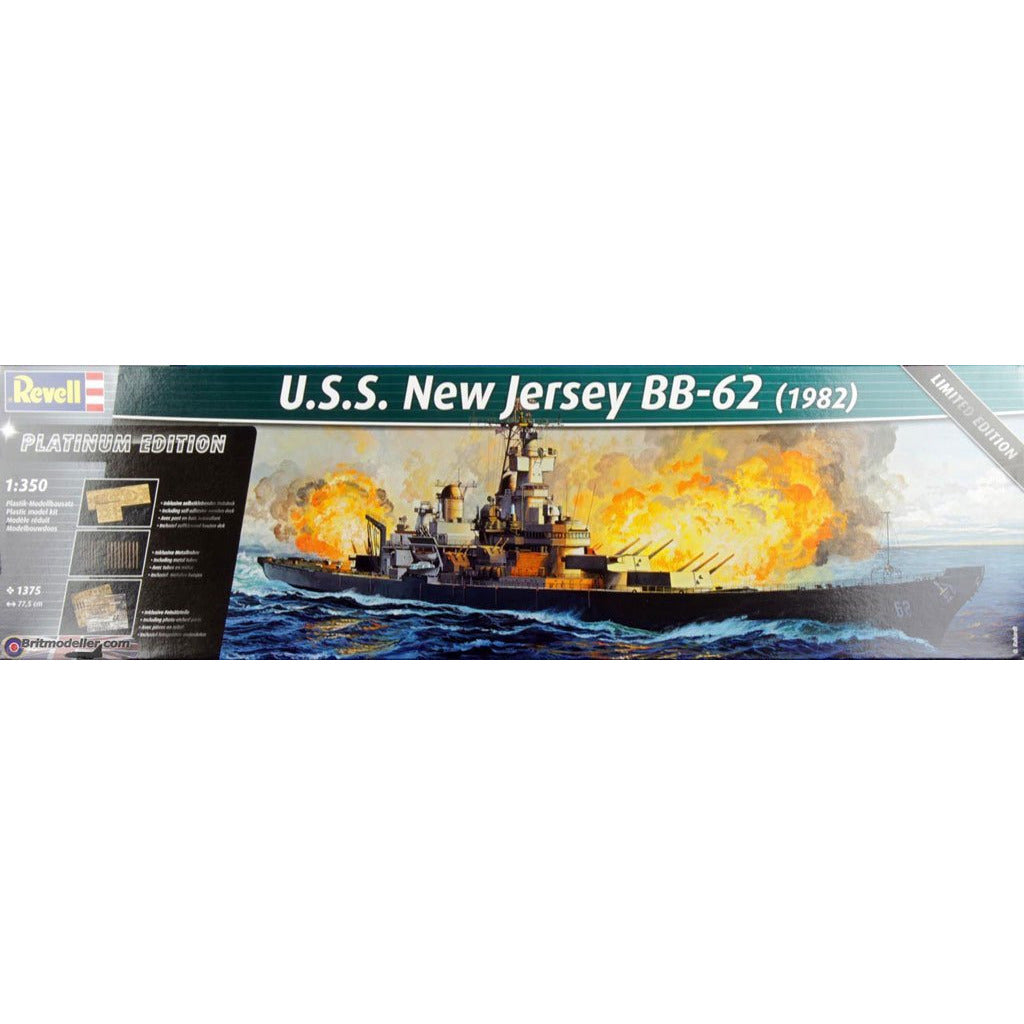Platinum Edition U.S.S. New Jersey BB-62 (1982) 1/350 Model Ship Kit #5129 by Revell