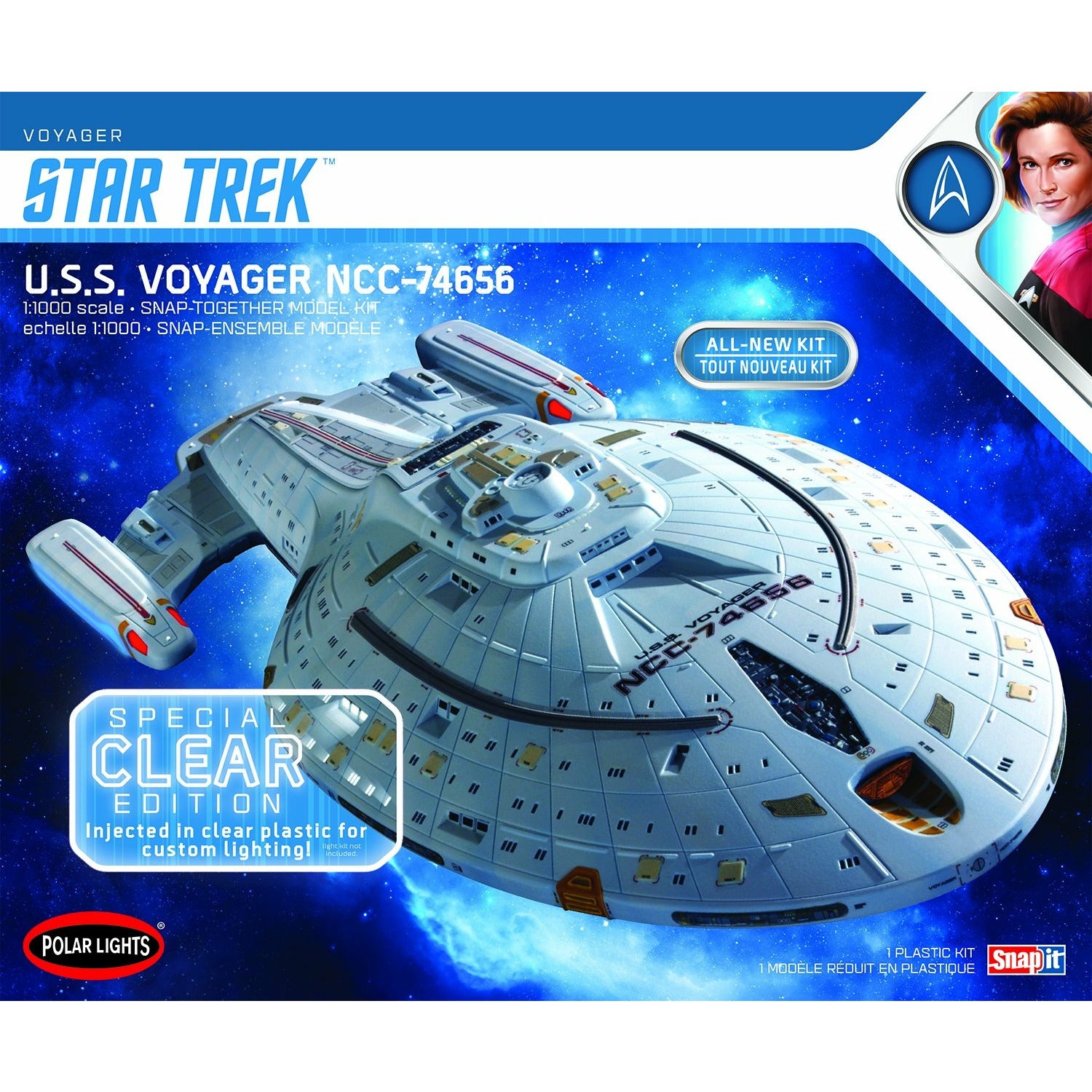 U.S.S. Voyager NCC-74656 1/1000 Star Trek Voyager Model Kit #992 by Polar Lights