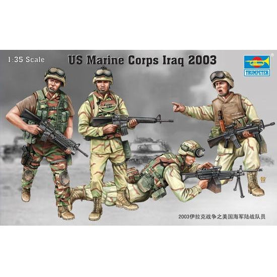 US Marine Corps Iraq 2003 #00407 1/35 Figure Kit by Trumpeter