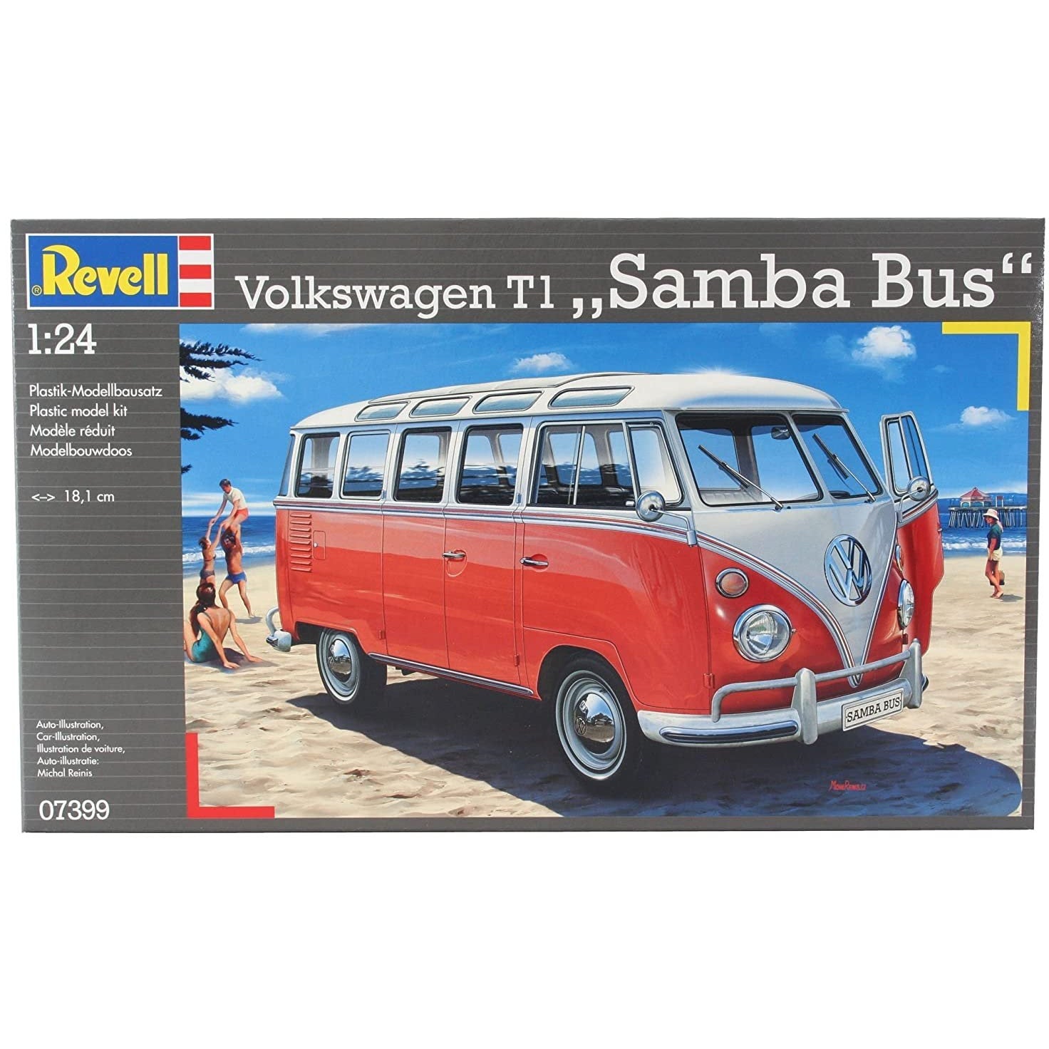 Volkswage T1 Samba Bus 1/24 Model Car Kit #07399 by Revell