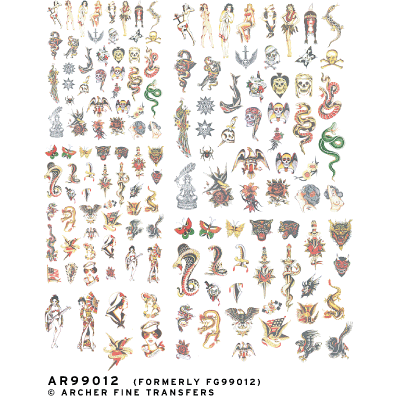 Traditional Tattoos for 1/32, 1/35, 54mm to 150mm Figures