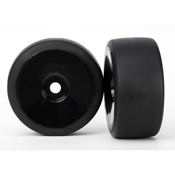 TRA6473 XO-1 Rear Tire w/Dish Wheels (2) (Black) (S1)