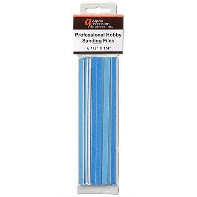 Alpha Abrasives Hobby File Medium 1/4"X6 1/2" 120/240 Grit ALP309