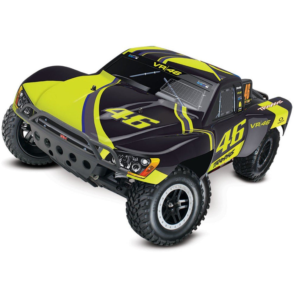 Traxxas Slash 2WD 1/10 RTR Electric Short Course Truck, 7-cell NiHM Battery. 4A DC charger. Brushed ESC XL-5 with Titan 12t - VR46 (Valentino Rossi)