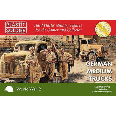German Medium Trucks WW II 3 vehicles 1/72 by Plastic Soldier