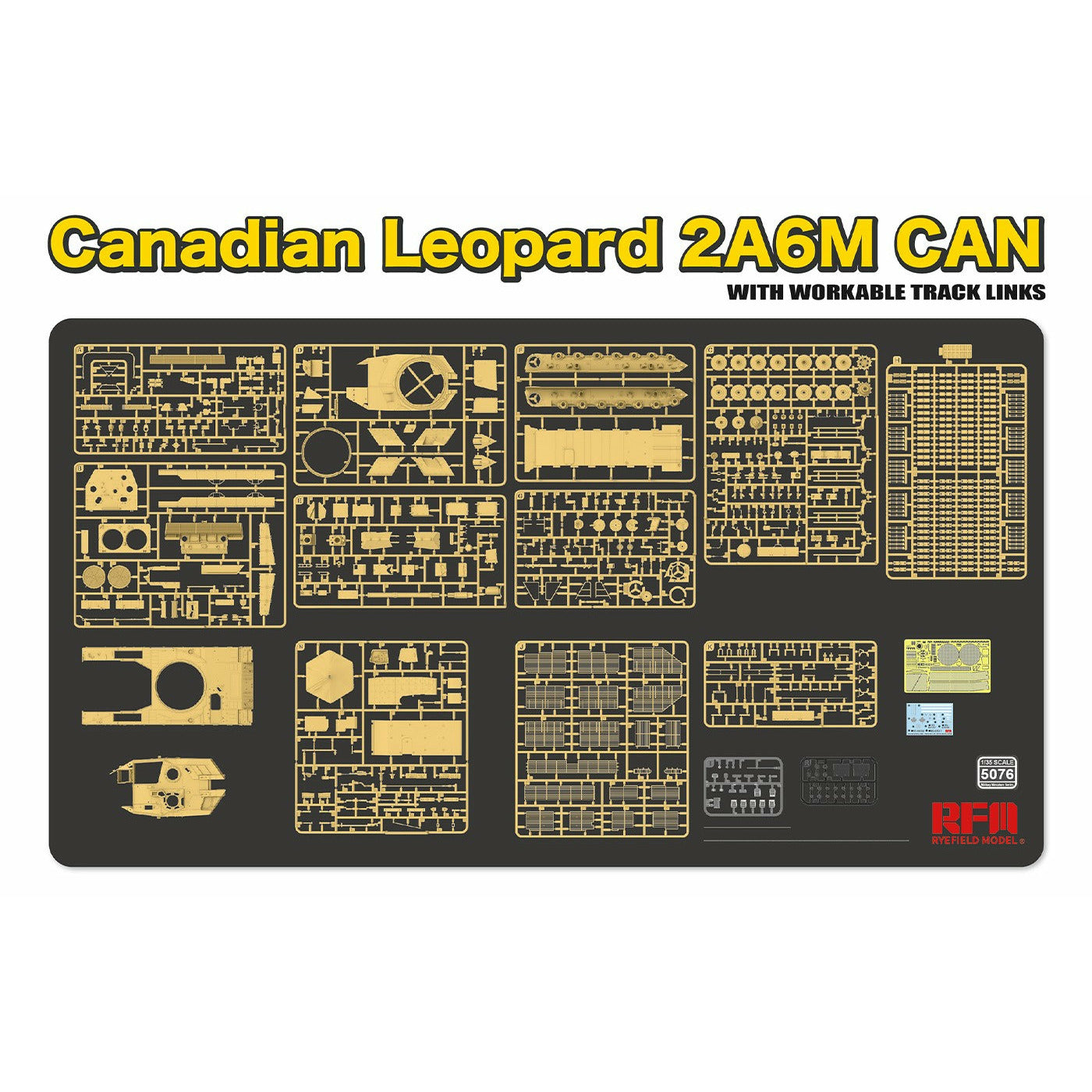 Canadian Leopard 2A6M Can w/ Workable Tracks 1/35 #RM-5076 by Ryefield Model