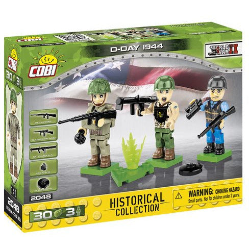Cobi Historical Collection WWII: 2048 Us Army D-day 1944 30 PCS