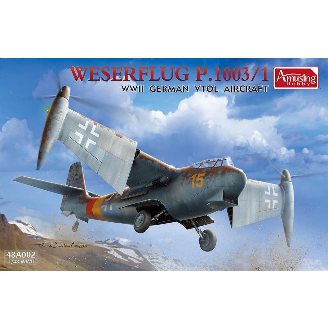 Weserflug P.1003/1 WWII German Vtol Aircraft 1/48 #48A002 by Amusing Hobby