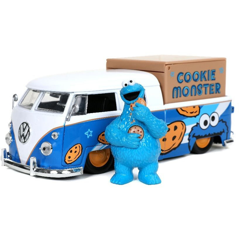 Jada Hollywood Rides 1963 VW Bus & Cookie Monster w/ Sound 1/24 #31751