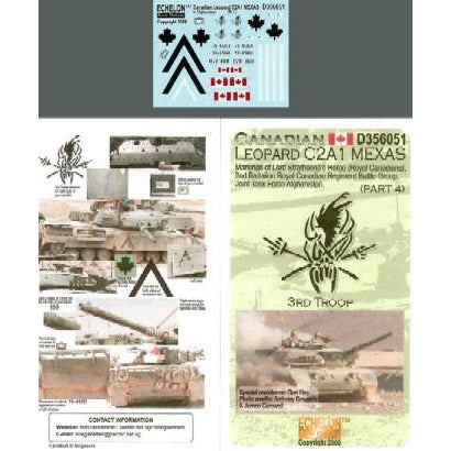1/35 Echelon Canadian Leopard C2A1 MEXAS 2nd Batallion RCR