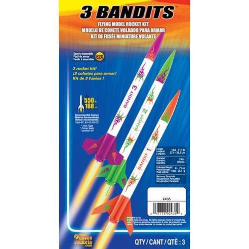 Bandit 3 pack Flying Model Rocket Kit